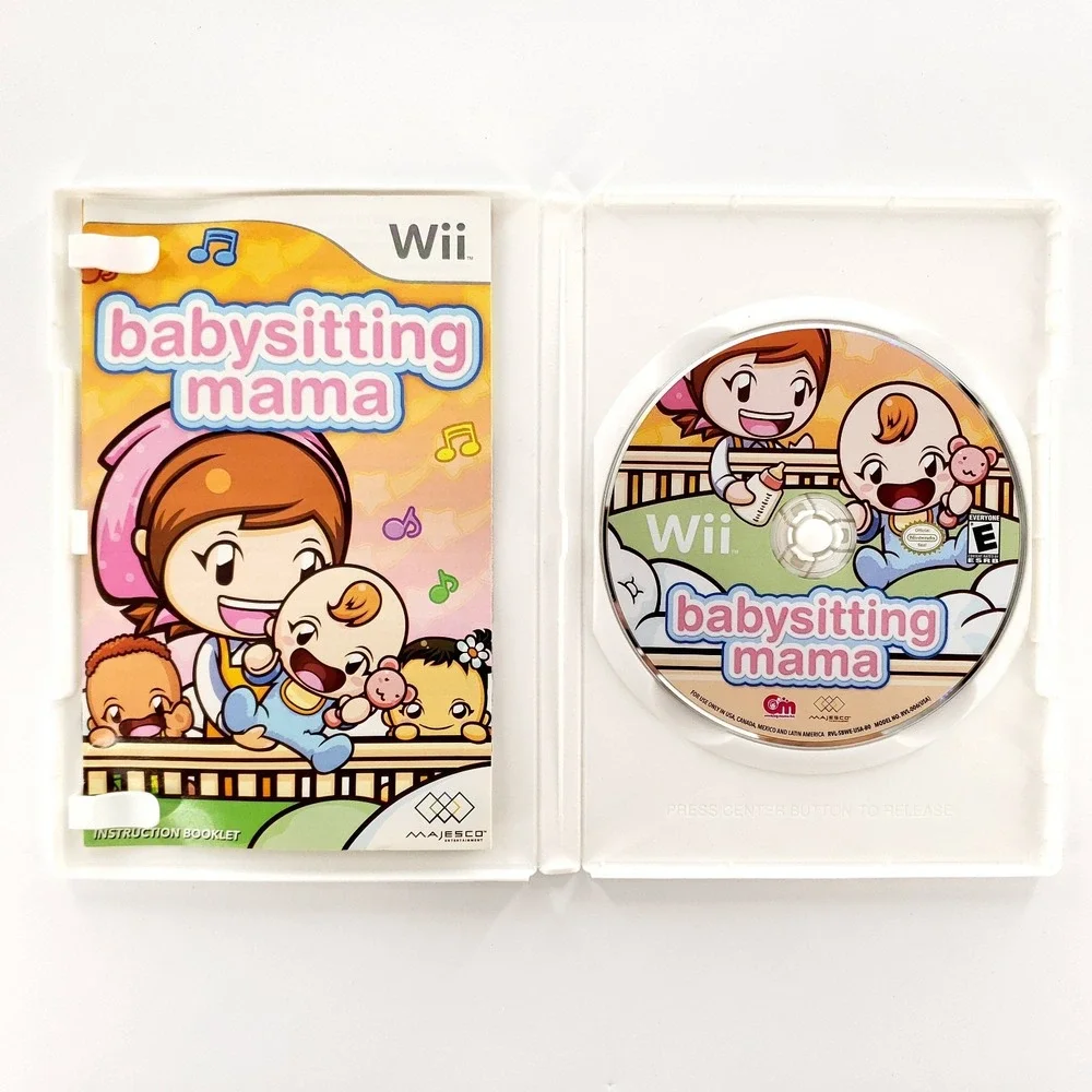 Babysitting Mama Complete w/ Interactive Baby Plush Nintendo Wii Tested & Works